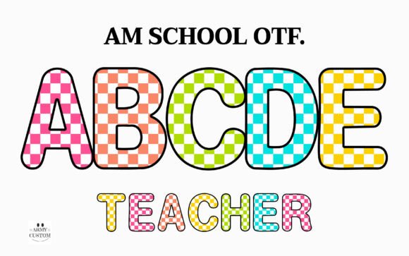 Am School: A Bold, Colorful Typeface