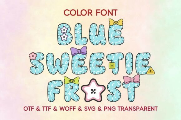 Blue Sweetie Frost Font for Creative Publishing