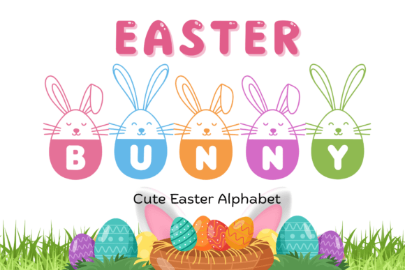 Easter Bunny Monogram Font