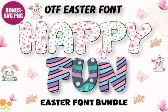 Fancy Easter Rainbow Font for Creative Makers