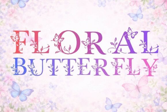 Floral Butterfly Font for Elegant Branding