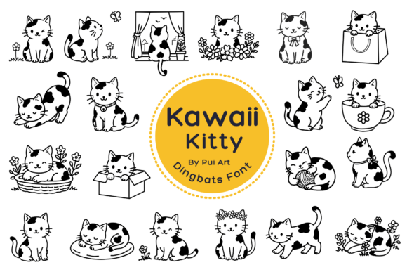 Kawaii Kitty Doodle Font