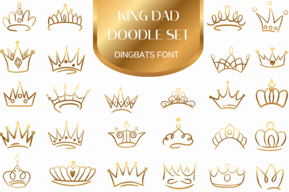 King Dad Doodle Set Font