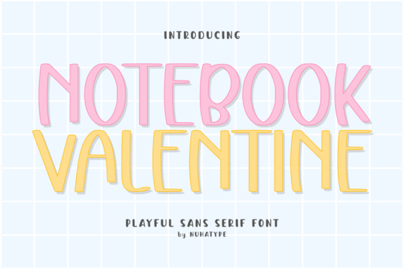 Notebook Valenitne Font