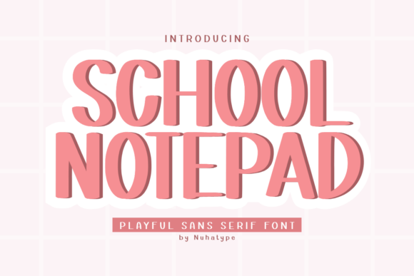 School Notepad Font for Business