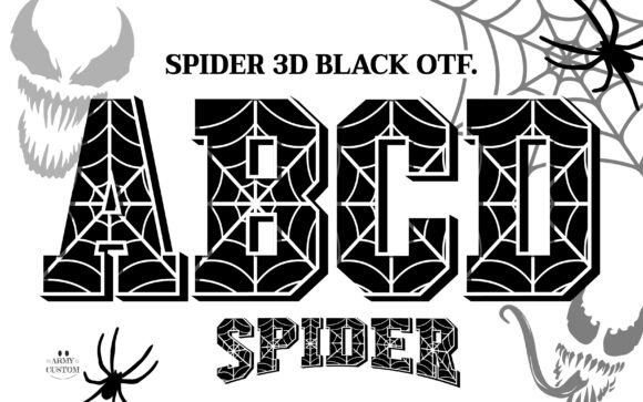 Spider 3D Black Font