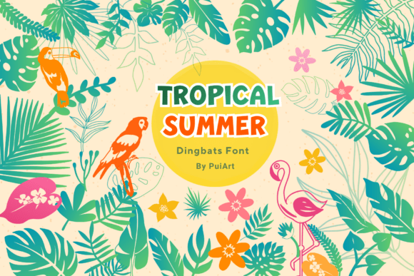 Tropical Summer Doodle Font for Business