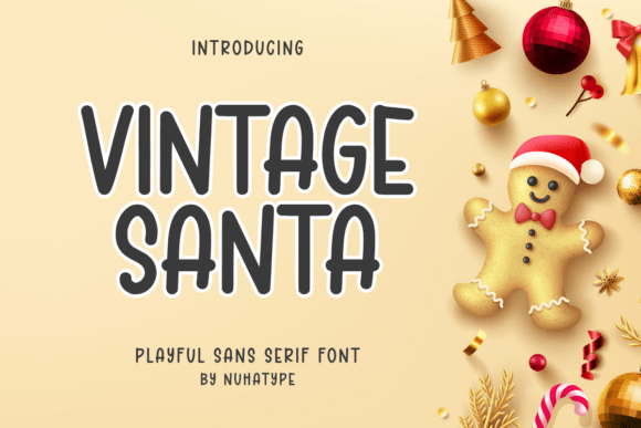 Vintage Santa Font for Handmade Creations